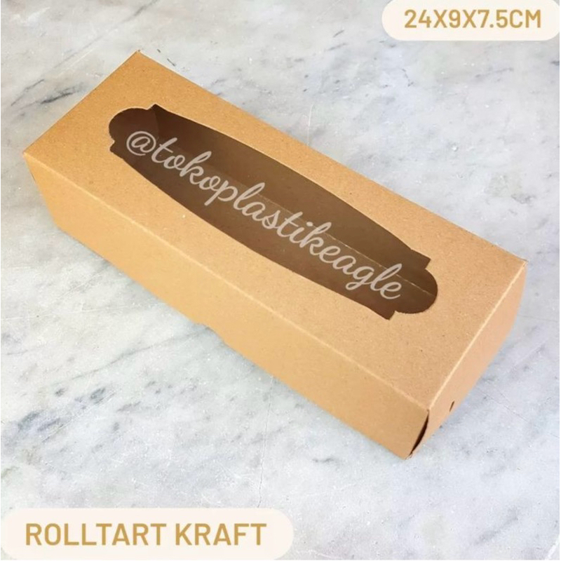 

[isi 50pcs] Dus Kraft Rolltart Window Laminasi
