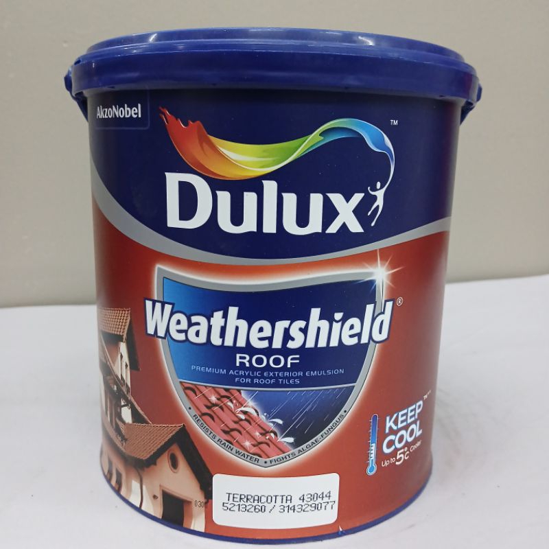 CAT GENTENG/CAT ATAP/CAT TEMBOK LUAR UNTUK ATAP/CAT GENTENG DULUX WEATHERSHIELD ROOF 2,5 LTR