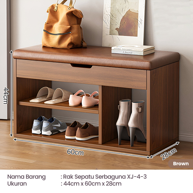 Bangku Rak Sepatu 2 Susun Rak Kabinet Minimalis Rak Penyimpanan Sepatu