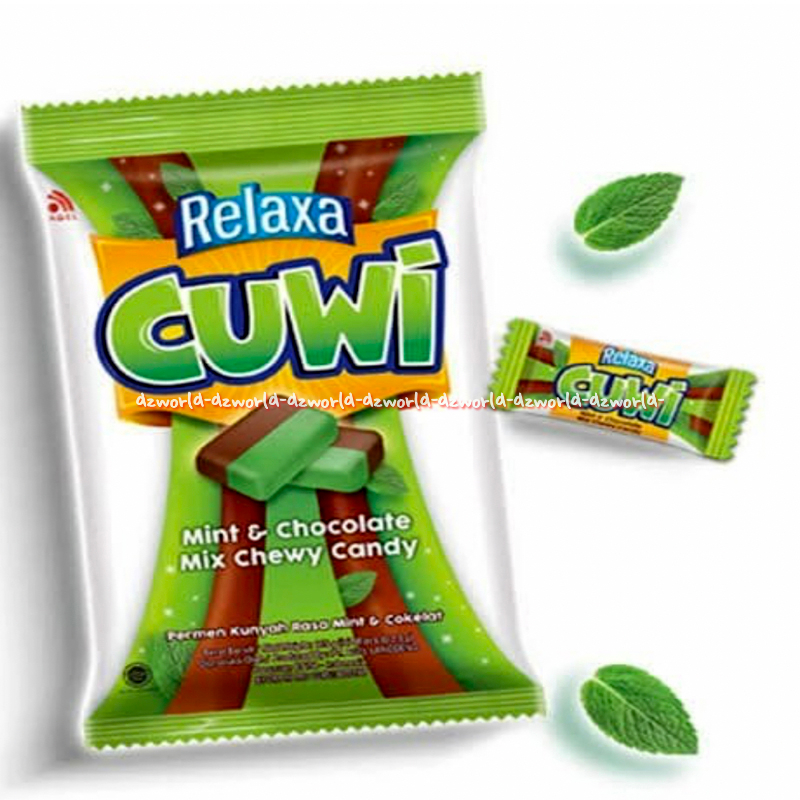 

Relaxa Cuwi 115gr Mint & Chocolate Mix Chewy Candy Permen Hijau