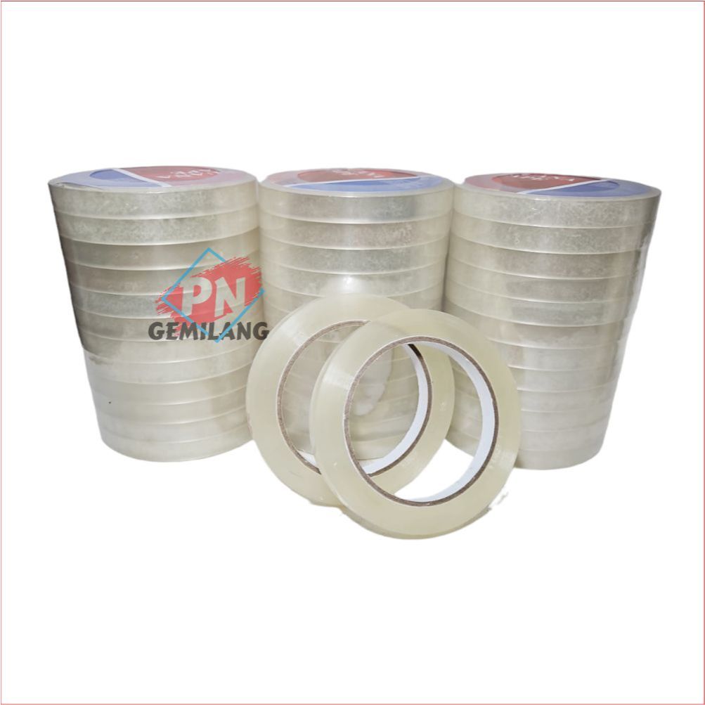 

HenJO Selotip / Lakban Kecil Bening / Solasi / Solatip Ukuran 12mm & 24 mm Super Panjang 100yard