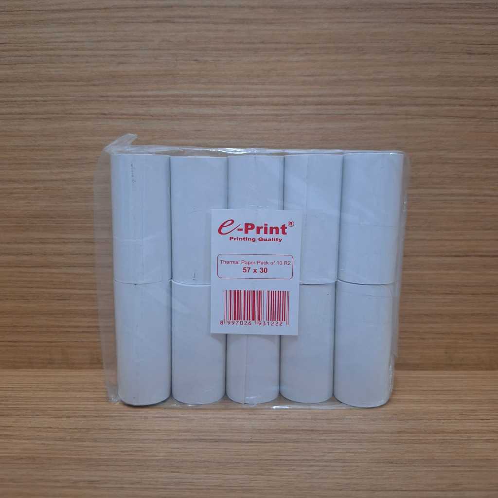 

KERTAS THERMAL/PRINTER BLUETOOTH E-PRINT 57X30/ COMBO 57X30B PER PACK (10 ROLL)