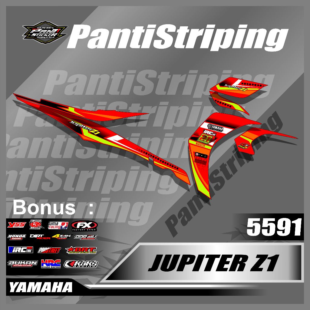 STIKER STRIPING PREMIUM Yamaha Jupiter Z1 DESAIN RACING- SKOTLET STICKER JUPITER Z1 MOTOR KEREN