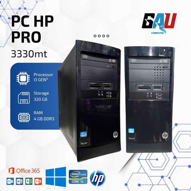 PC KOMPUTER CPU HP PRO 3330 CORE I3 GEN2 RAM 4GB HDD 320GB
