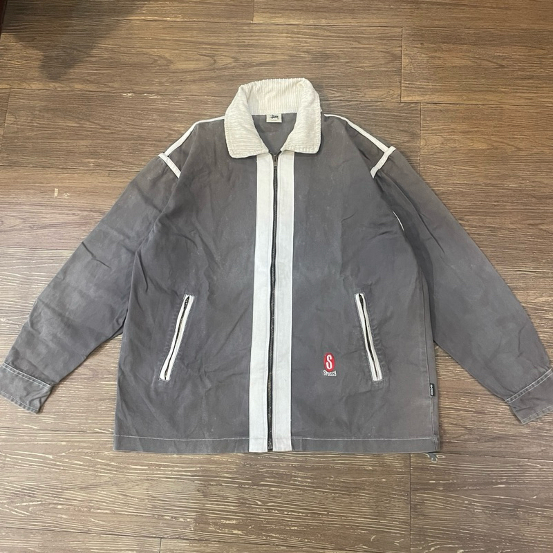 vintage stussy canvass jacket