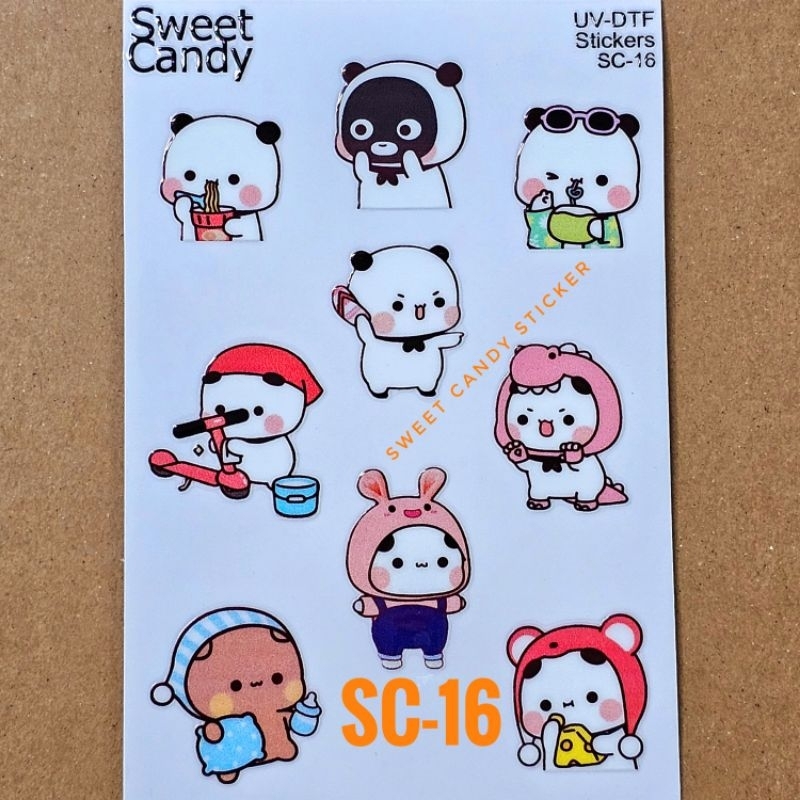 

Stiker Aesthetic Lucu Murah Panda Bubu Dudu Tumbler, Case HP Helm Laptop Buku Journal Diary