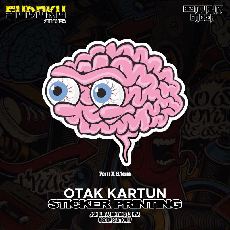 

STICKER STIKER PRINTING KARTUN OTAK LUCU |STICKER KARTUN|STICKER MURAH