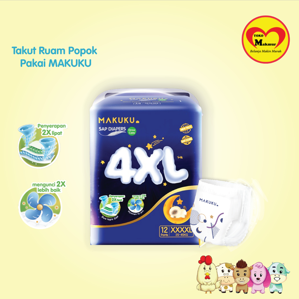 Makuku Grow Care Pants XXXXL12 (4XL) / Toko Makmur Dukuh Kupang