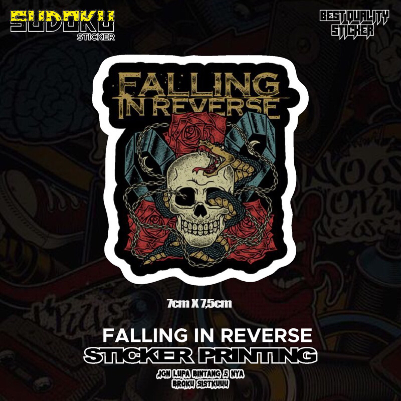 

STICKER STIKER PRINTING FALLING IN REVERSE BAND VIRAL