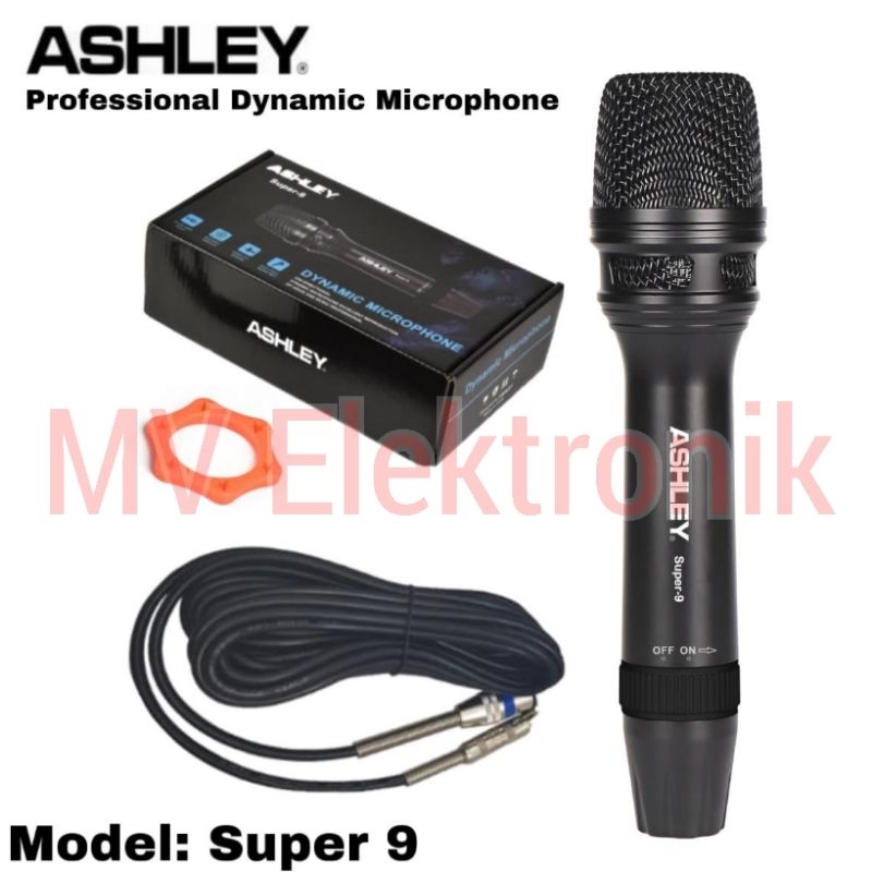 Mic kabel ashley Super 9 original Mikrofon Ashley SUPER 9 Original Mic Ashley