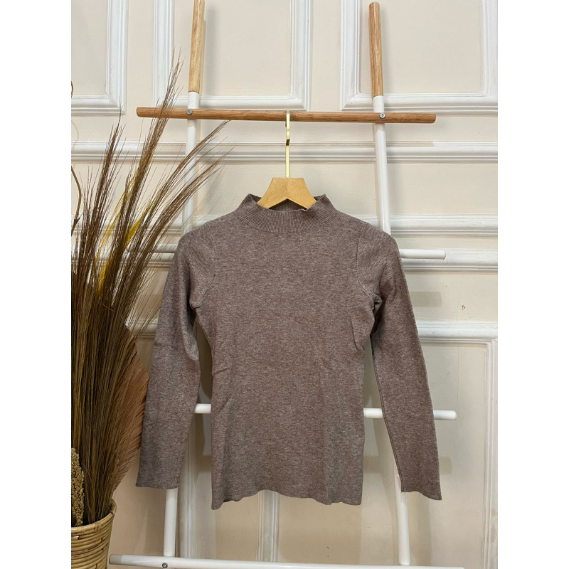 choco turtleneck knit / inner rajut / inner knit / dalaman hijab