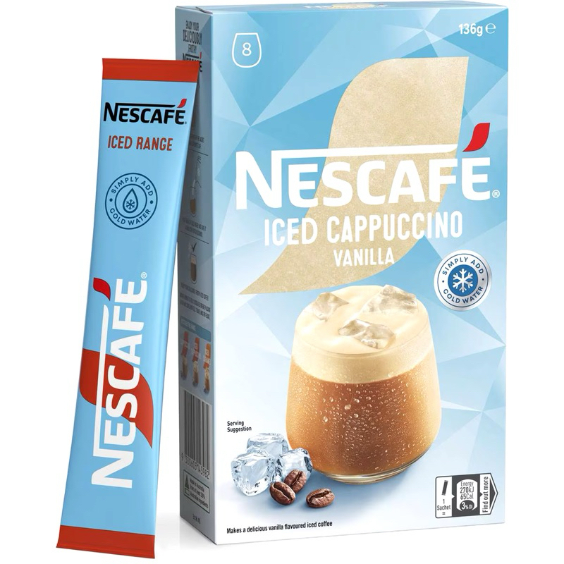 

Nescafe Iced Coffee Cappuccino Vanilla Flavour Sachets 8 Pack - Australia