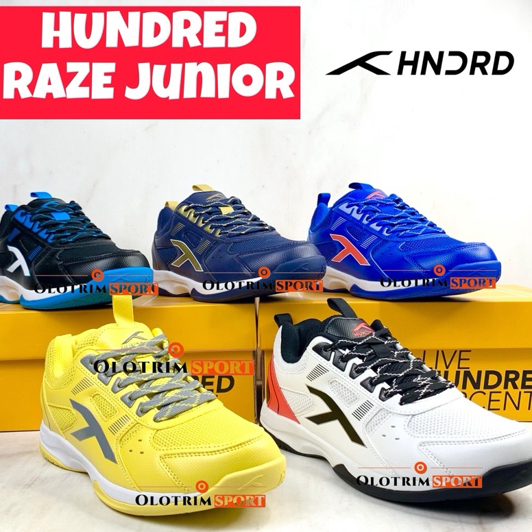 Sepatu Badminton Anak HUNDRED RAZE JUNIOR JR Hdrd Hndrd Original KODE W5X7