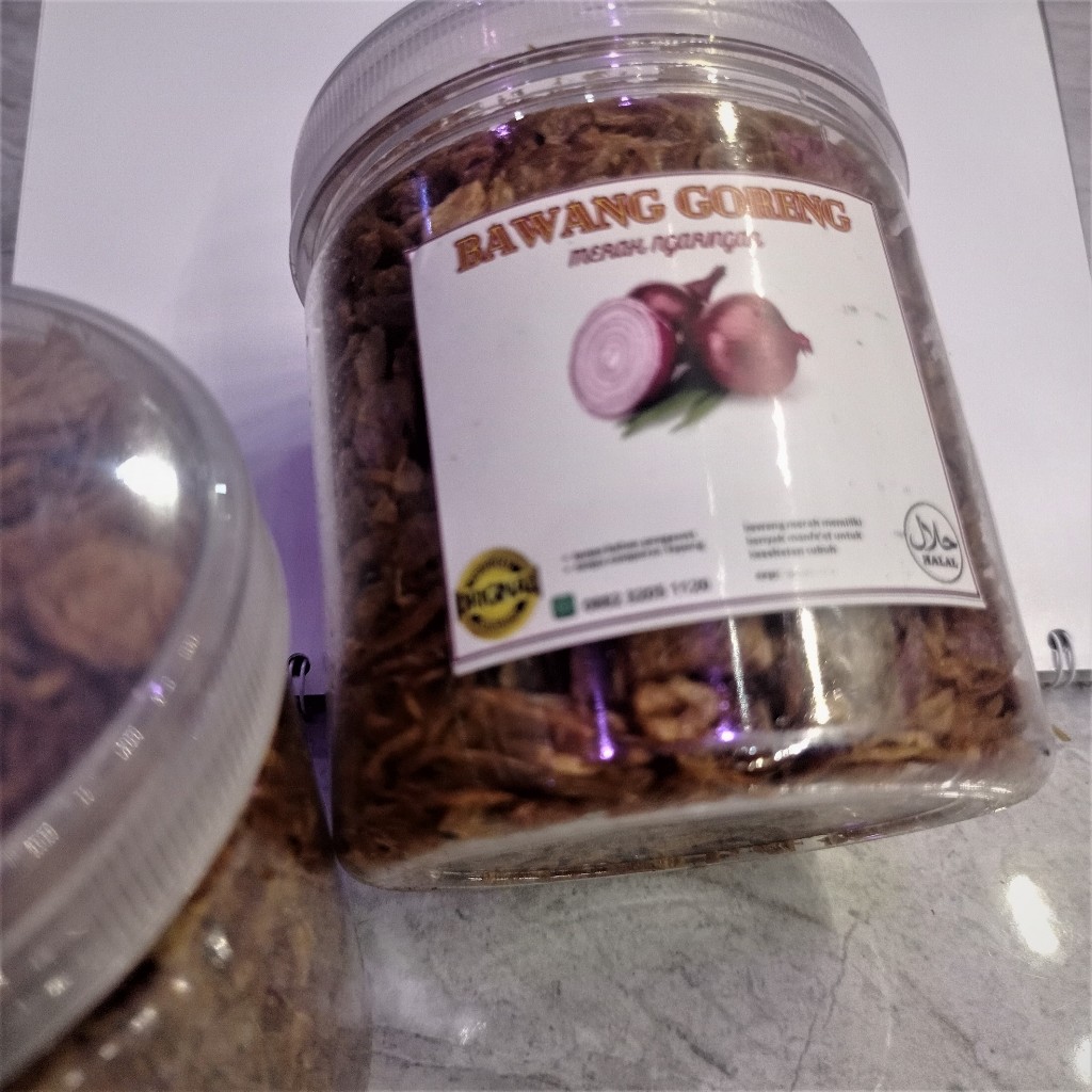

Bawang goreng original 600ml, tanpa tepung