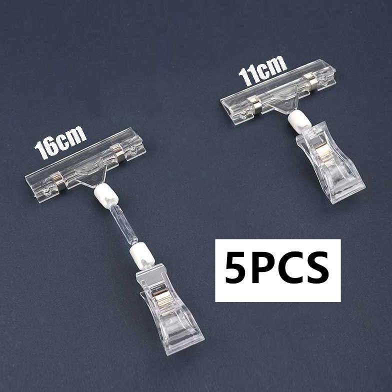 

KODE L35Q 5PCS jepitan promo Penjepit Label Papan Tag Hanger Transparan 11cm