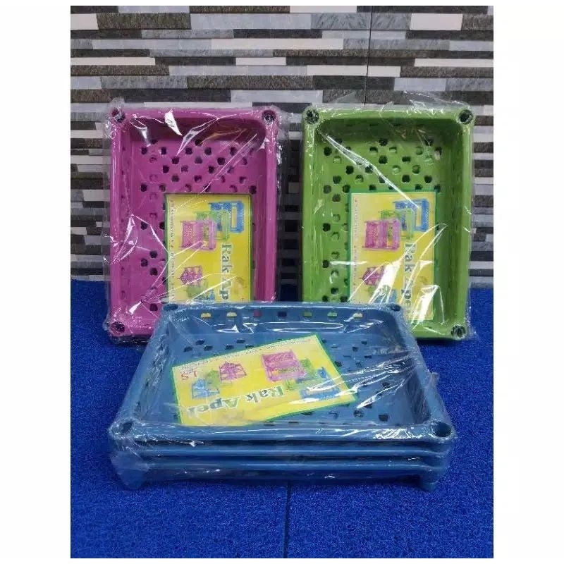 Rak plastik hati susun 3/rak bumbu susun 3/rak plastik murah