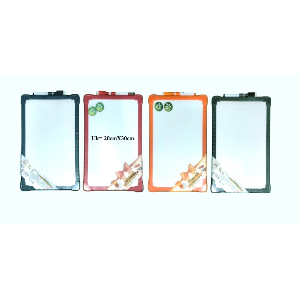 

Papan Tulis Magnet 20 cm x 30 cm Magnetic Whiteboard Dua Sisi Double Side