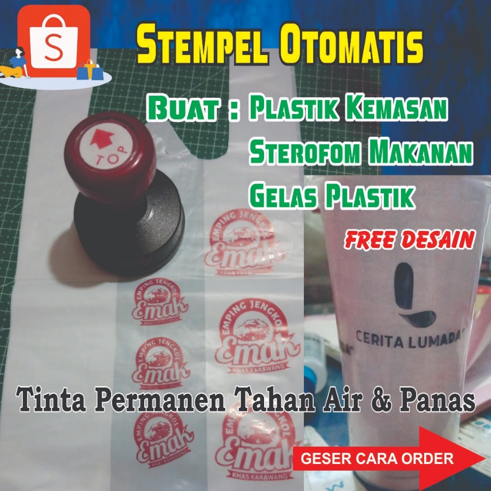

Grosir Pemesanan stempel plsatik sterofom gelas plastik