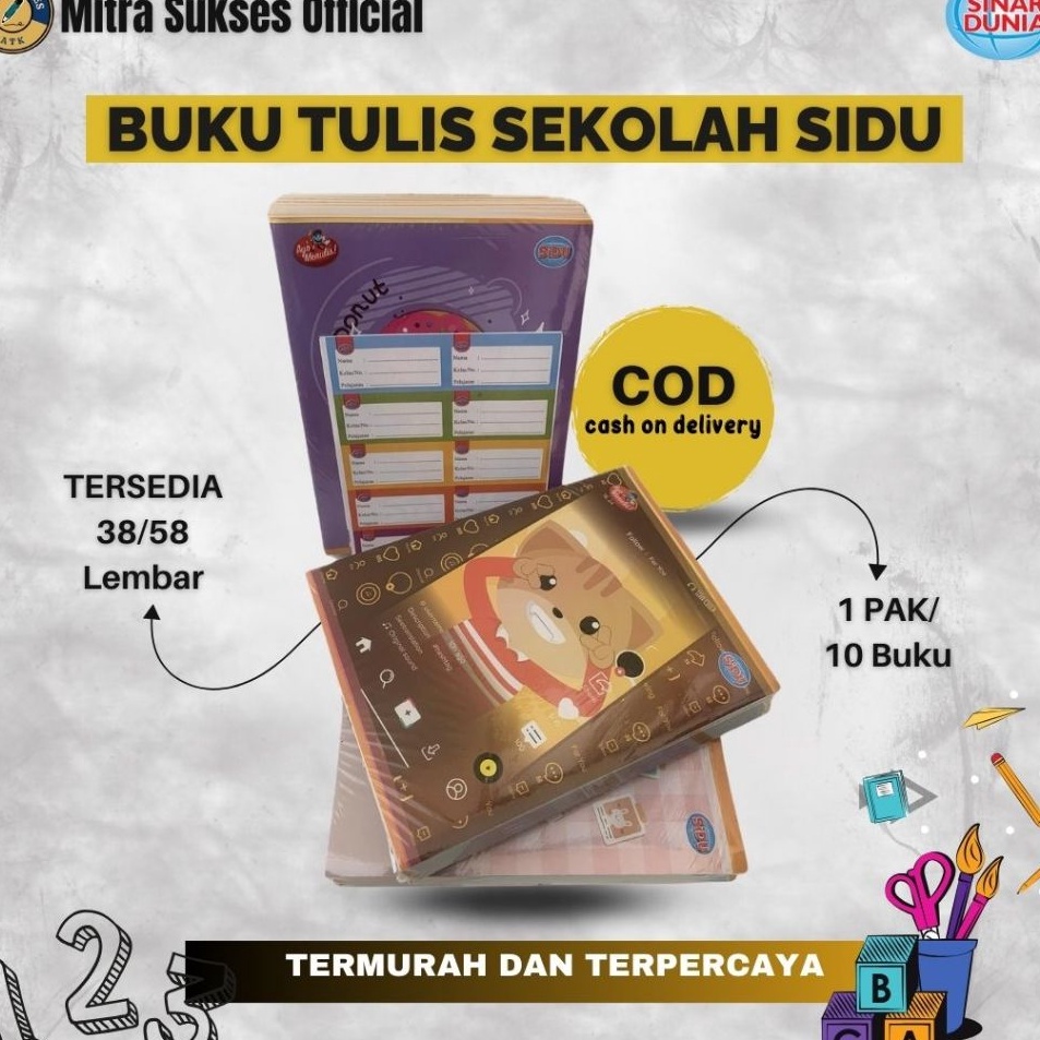 

Promo Merakyat Buku Tulis Sidu 58 lembar 1pack 1 pcs