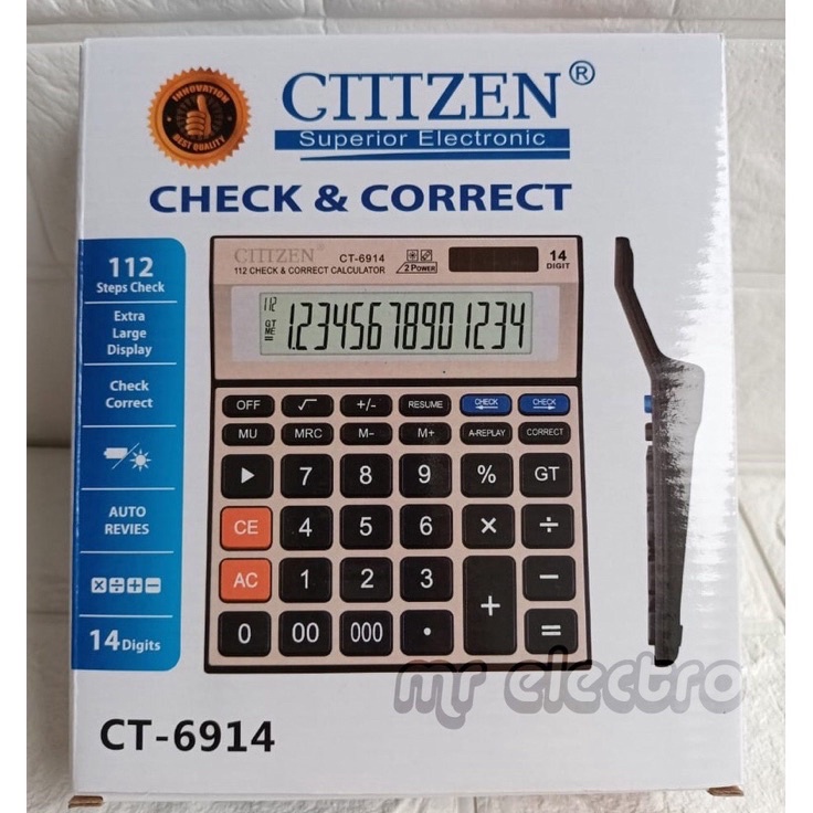 

Penjualan Terbaiik KALKULATOR CT 6914 14 DIGIT CHECK AND CORRECT LAYAR BESAR KALKULATOR MEJA DAGANG KALKULATOR PASAR KALKULATOR KANTOR