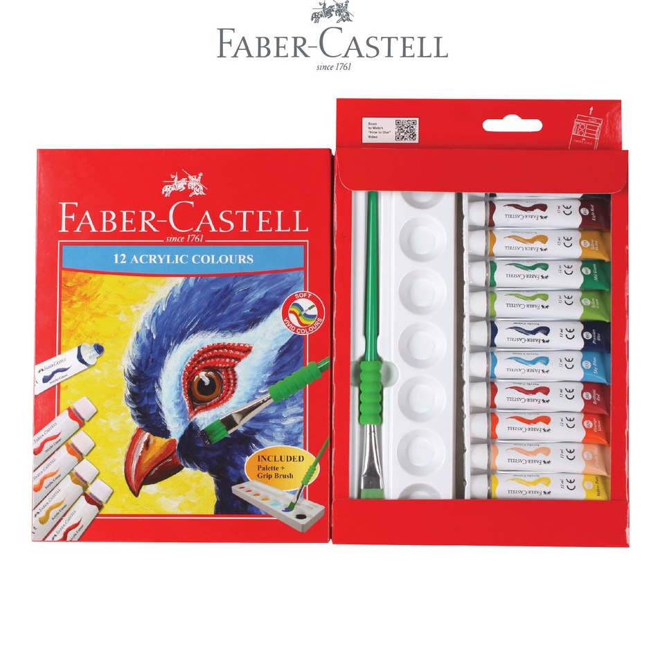 

Promo Terkini FaberCastell Acrylic tube 12 ml 12 colours