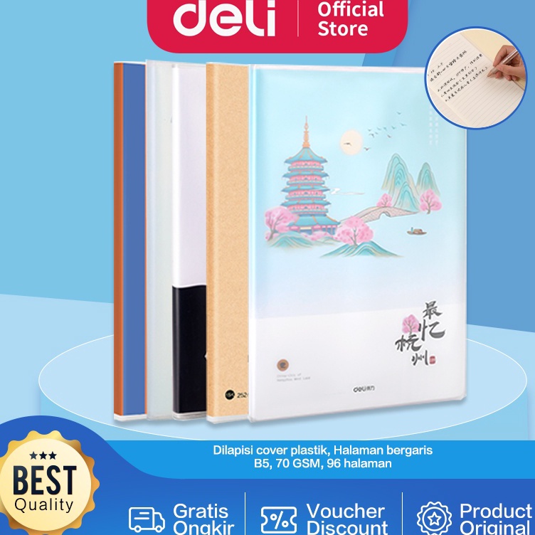 

Spesial Terkini Deli buku notebook sampul plastik B5 96 lembar desain kecil dan lucu T1696
