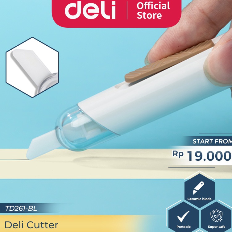 

Paling Murah Deli Cutter Pisau Pemotong Kertas Ceramic Blade Anti Karat TD261
