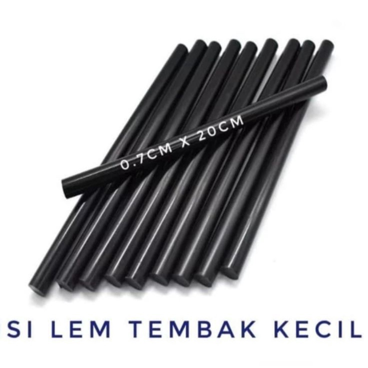 

Ready Terunik isi lem tembak gluestik hitam kecil 7cm x 2cm isi 12 pcs