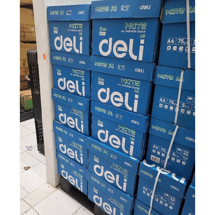 

Lebih Laris DELI KERTAS FOTO COPY HVS KERTAS A4 F4 FOLIO 75 GRAM 5lbr