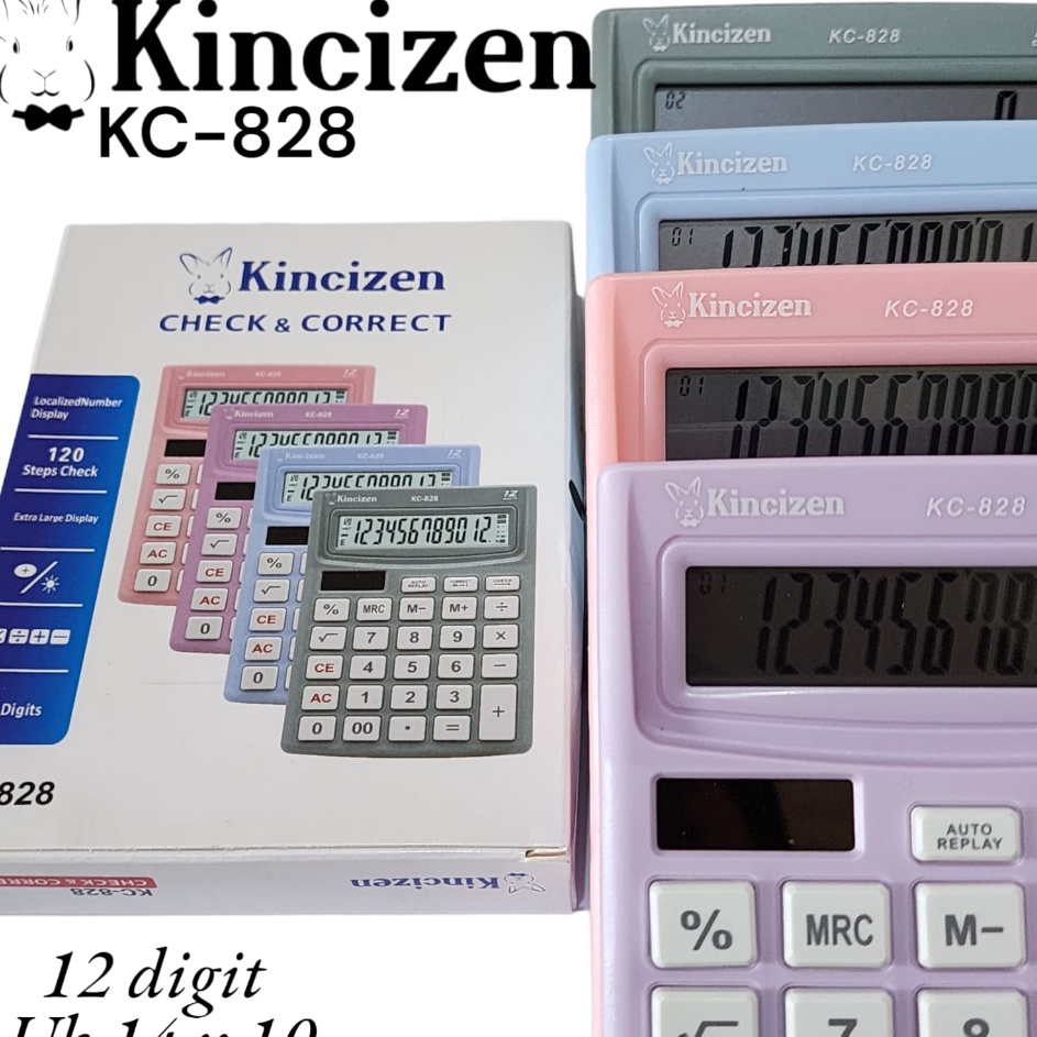 

Terbaik kalkulator warna kantor office KC 828 Merk Kincizen kc828 penggunaan umum high quality display logic 12 digit