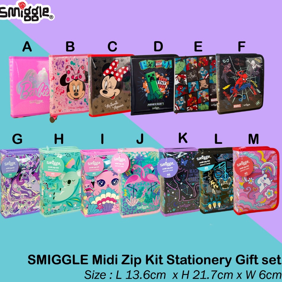 

Diskon Ngetrends SMIGGLE Midi Zip Kit Stationery Gift set