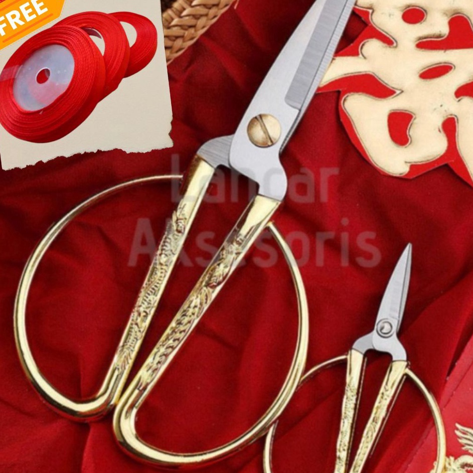 

Segera Order Gunting Emas Dragon Phoenix Ceremony Golden Scissors Gunting Sangjit Langkahan Pernikahan Wedding Upacara Ceremony Gunting Pita Mewah