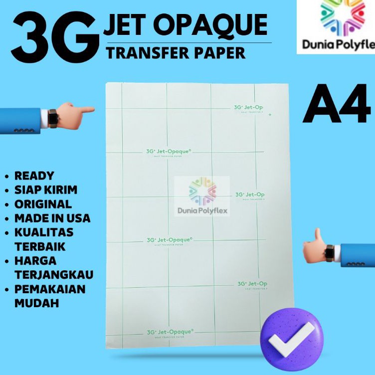 

Murah Istimewa Transfer Paper 3G Jet Opaque A4