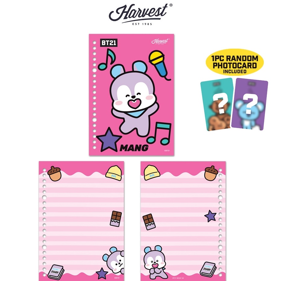 

Promo Ekonomis Harvest BT21 Kertas Binder Loose Leaf MANG