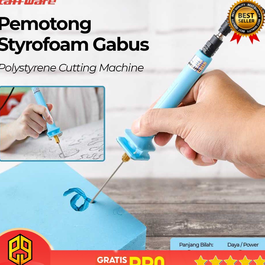 

Paling Hemat Taffware Pemotong Styrofoam Gabus Polystyrene Cutting Machine 1cm 3W CT1 Original 99 Square