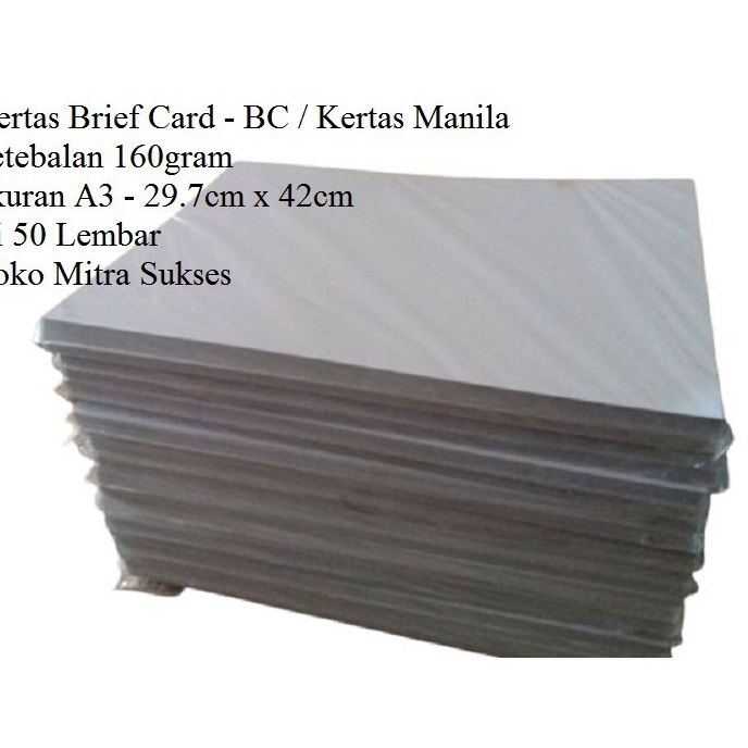 

Segera Nantikan 5 Lembar Kertas Brief Card BC Kertas Manila 16gram A3