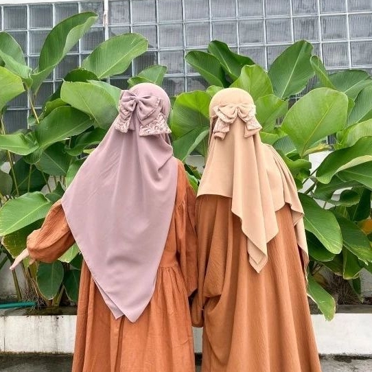 Segi empat syari hilya set cadar pita