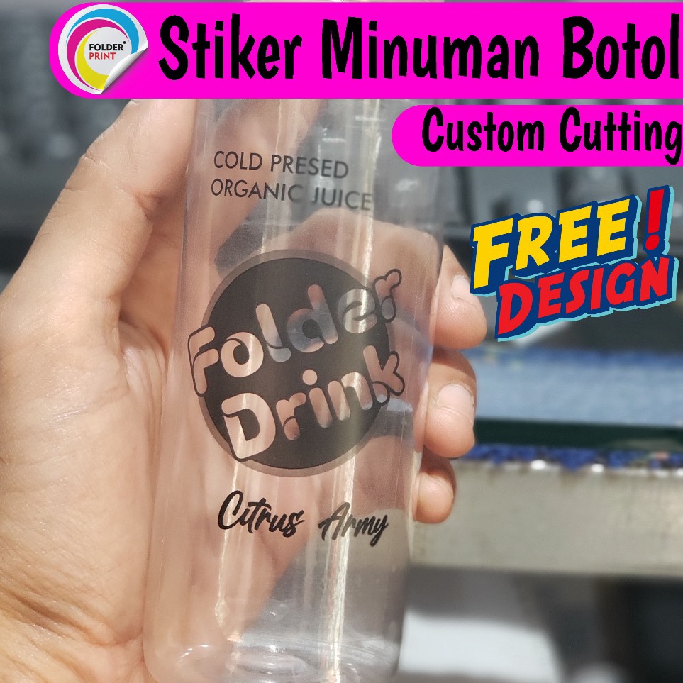 

Hot Arrival Stiker Label Minuman Botol Transparan Anti Air Custom Free Design