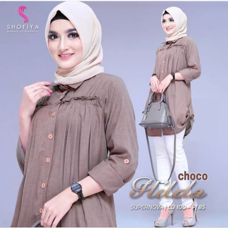 Baju atasan wanita kekinian rempel dada tangan panjang bahan cringkel allsize