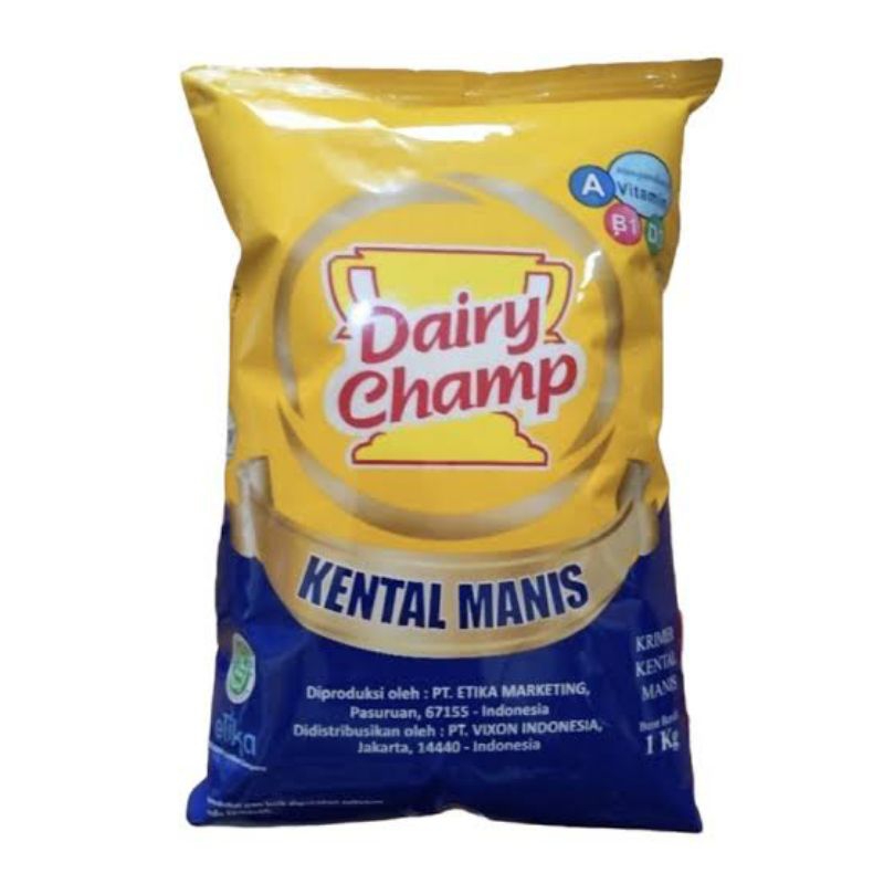 

Susu Krimer Kental Manis SKM Dairy Champ Refil Bantal 1 kg Promo Murah