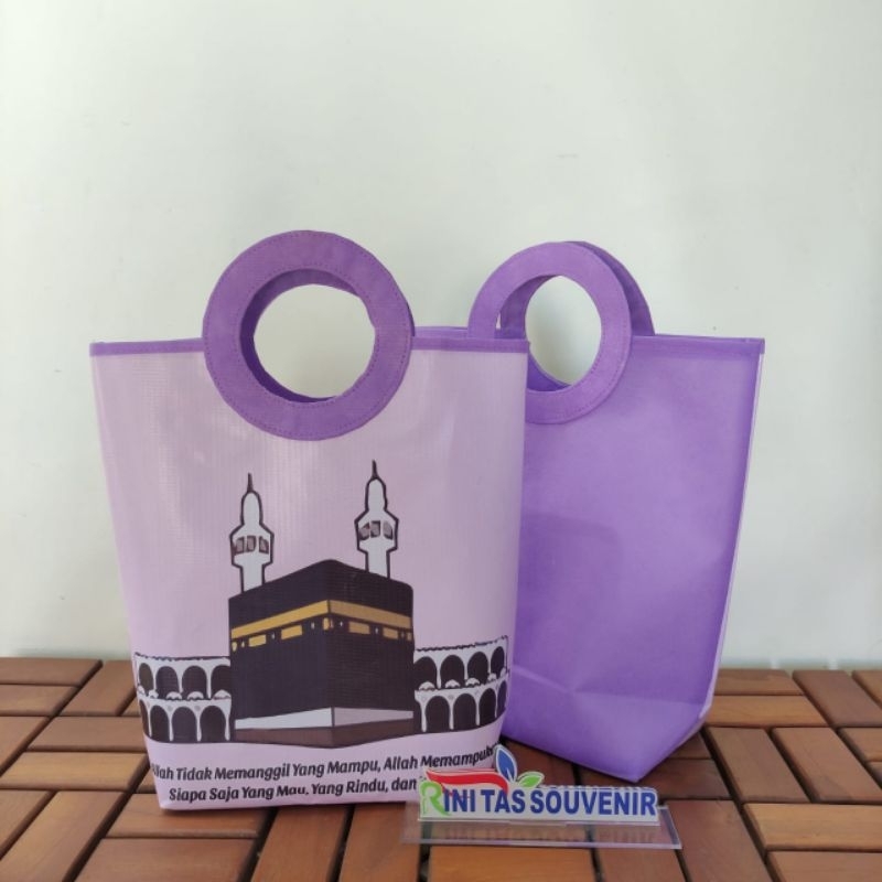 Tas Souvenir Tempat Oleh-oleh Haji/Umtoh Tas Souvenir Pegangan Bulat