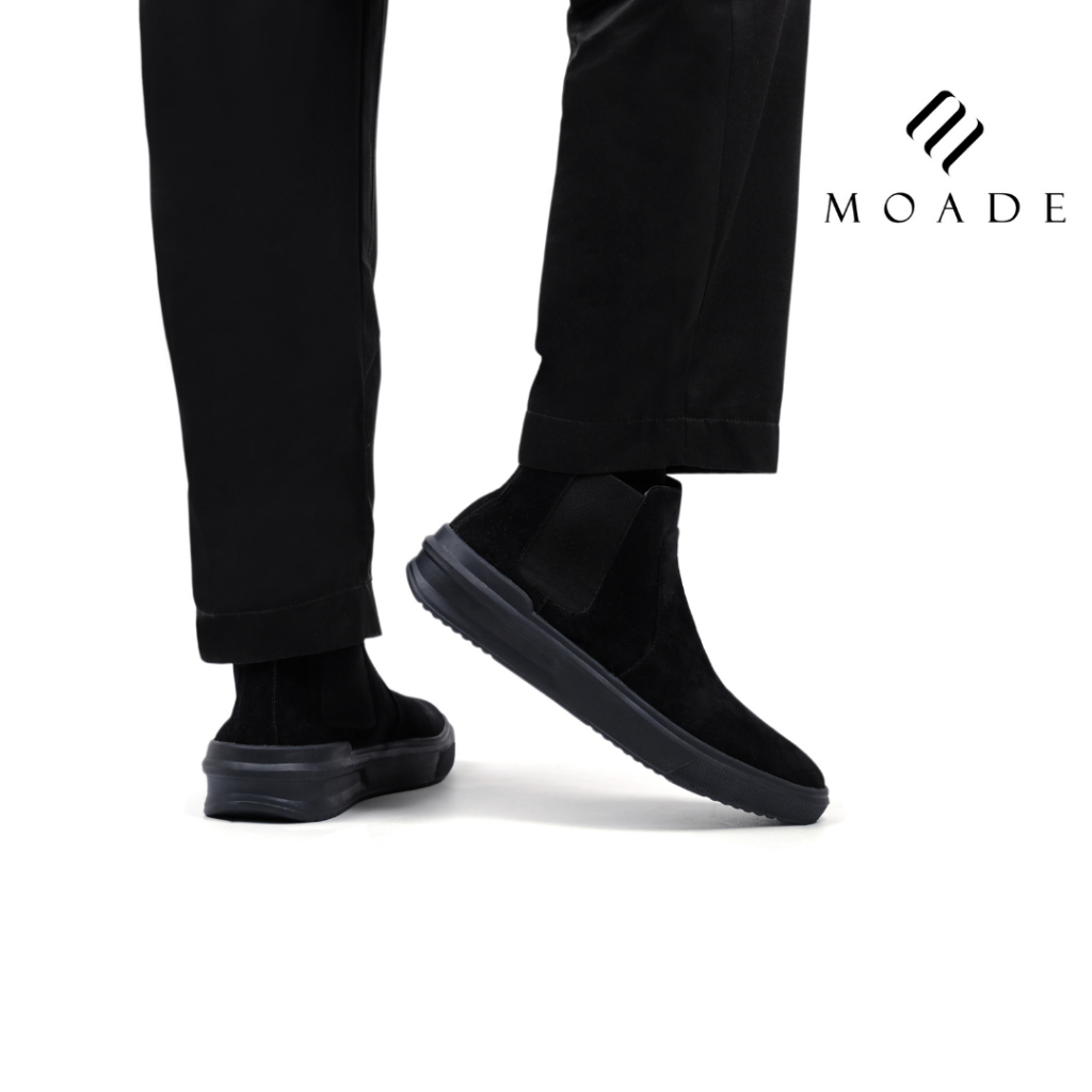 Moade Sepatu Chelsea Boots Casual Pria Suede