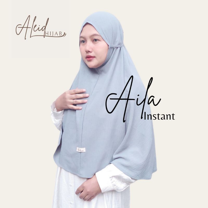 Aila instan Hijab Bergo tali Jilbab Crinkle Airflow Premium