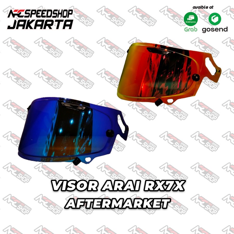 Visor Arai Rx7x Aftermarket Iridium Red Iridium Blue