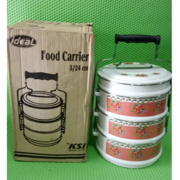 HOT DEALS RANTANG SUSUN WARNA PUTIH - FOOD CARRIER / IDEAL / ENAMEL