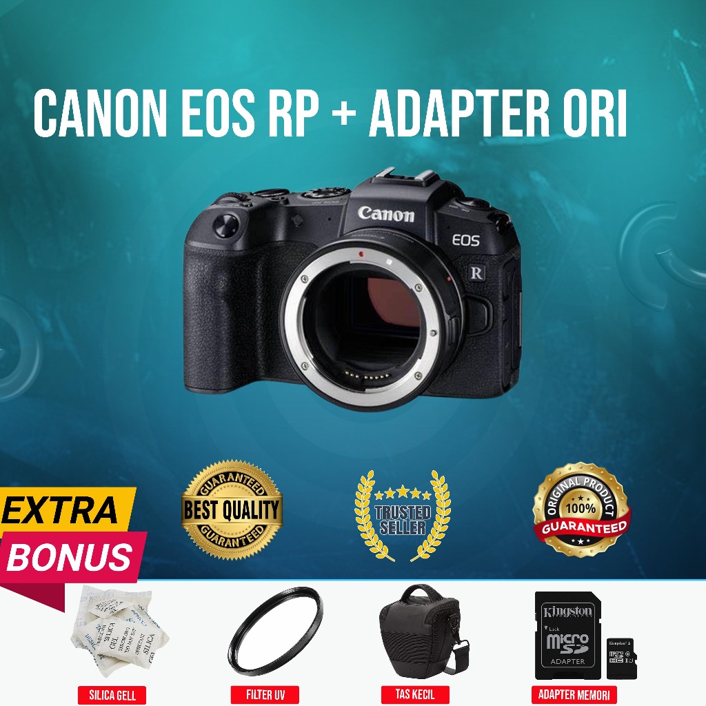 [GUBUK KAMERA] CANON EOS RP + ADAPTER CANON ORI ORIGINAL NORMAL MULUS MURAH (SECOND)