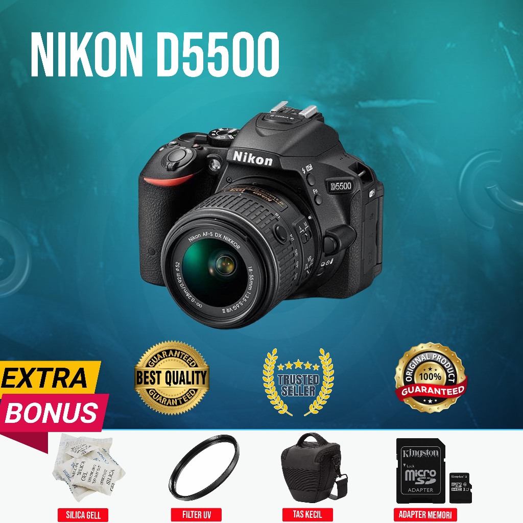 NIKON D5500 KIT AFP 18-55MM ORIGINAL NORMAL MULUS MURAH (SECOND)