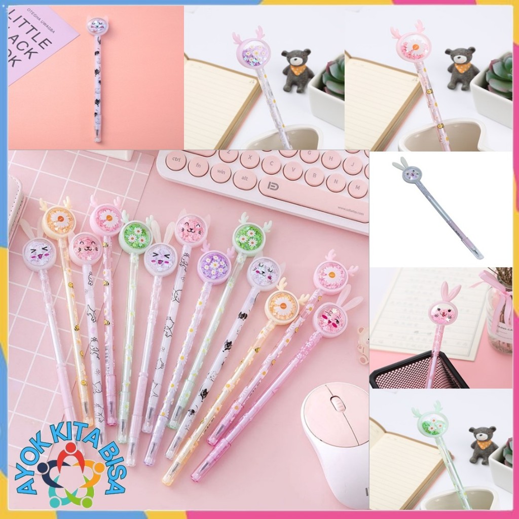 

AKB Pena Karakter Payet Gliter Bunny Lucu Black Ink Gel Pulpen Murah Gel Bolpen Gel Pastel Alat Tulis Karakter Kupu-Kupu Perlengkapan Sekolah Kantor Murah