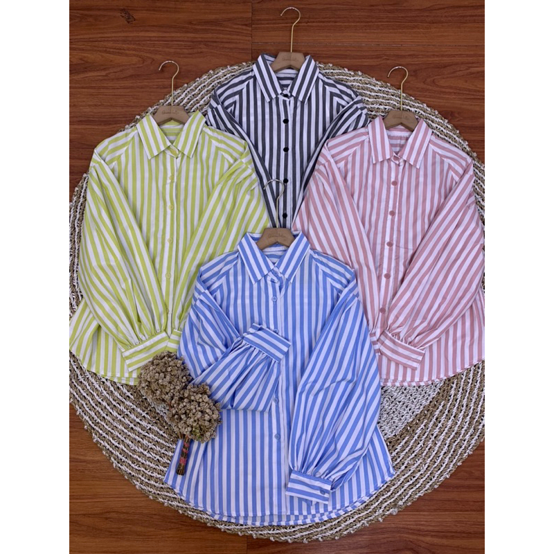 kemeja salur // kemeja katun // kemeja kekinian // kemeja terbaru // ootd remaja // kemeja katun