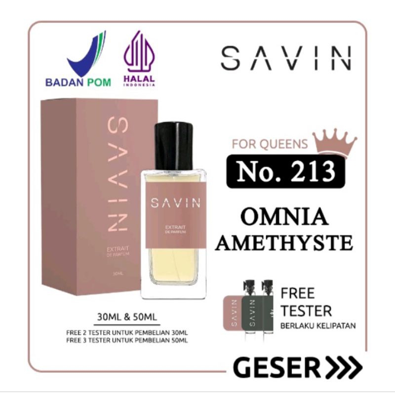 Parfum SAVIN inspired by Omnia Amethyste 30 ml (PRELOVED)